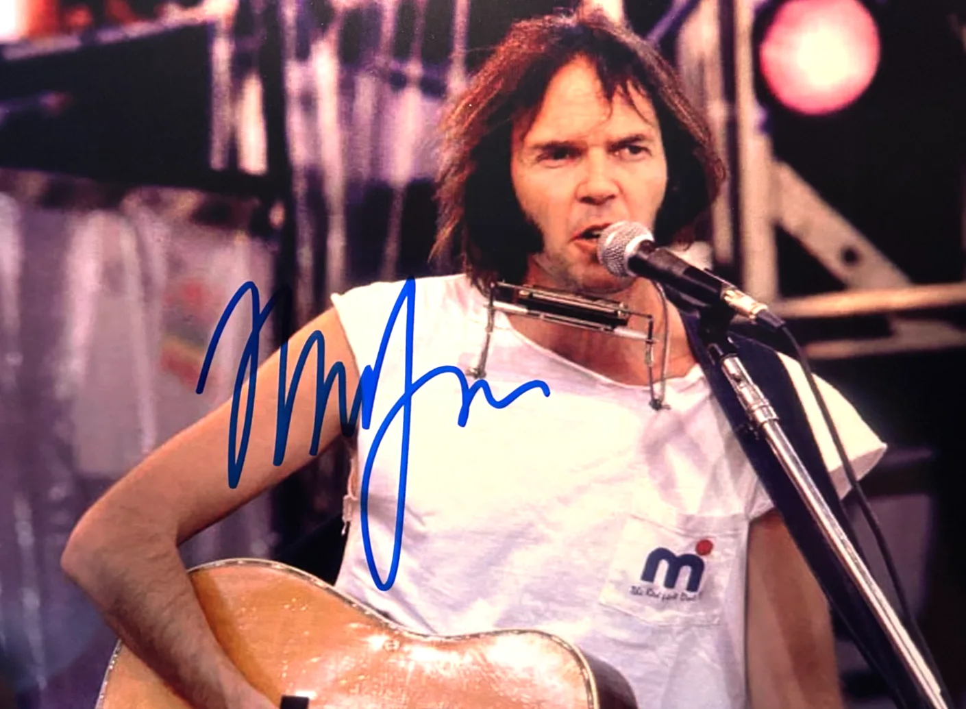 NEIL YOUNG Signed 8x10" Authentic Original Autograph GENUINE w/COA, image 3