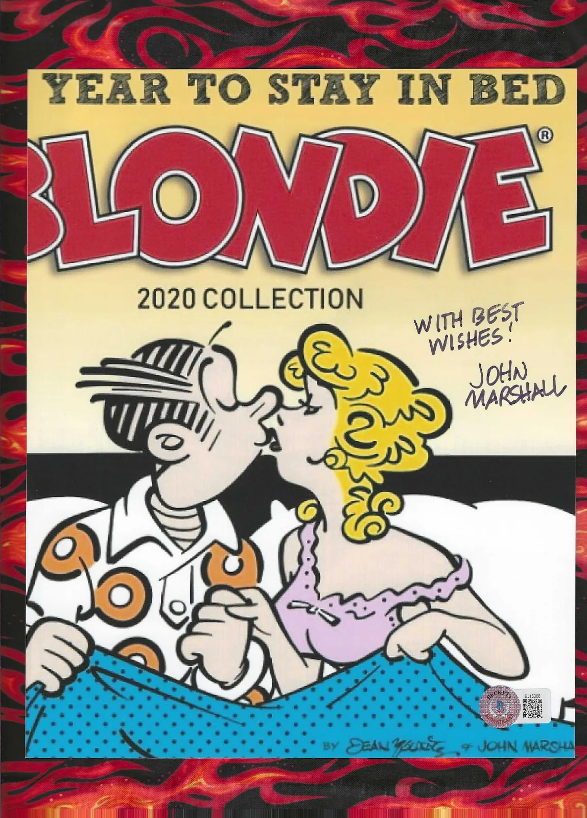 John Marshall — Dagwood & Blondie Comic Strip Artist John Marshall Signed 8x10 Photo (Beckett), изображение 3
