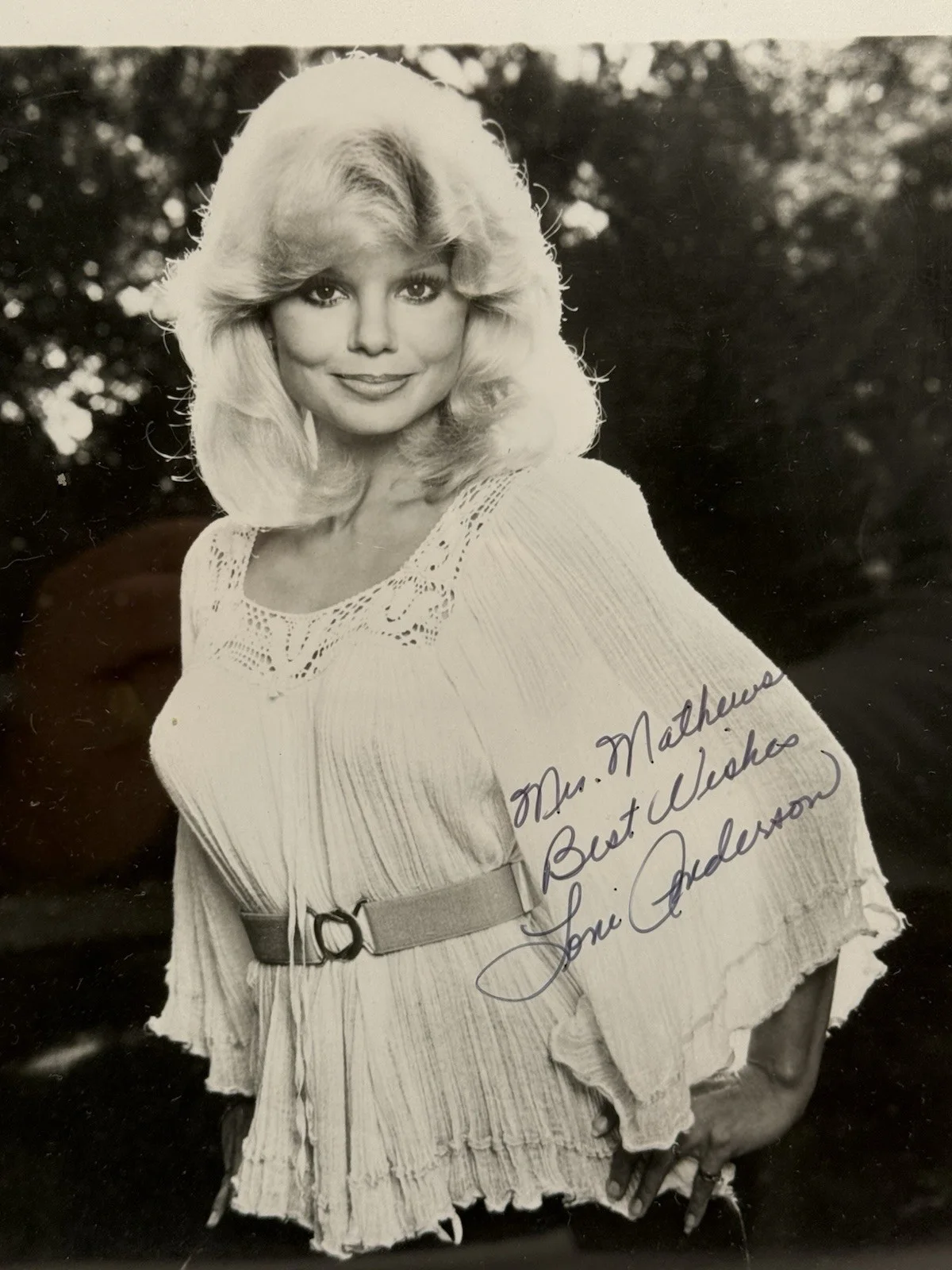 Loni Anderson — Vintage Loni Anderson WKRP Cincinnati Signed Photo Framed 10.5" x 9" Autograph, изображение 2