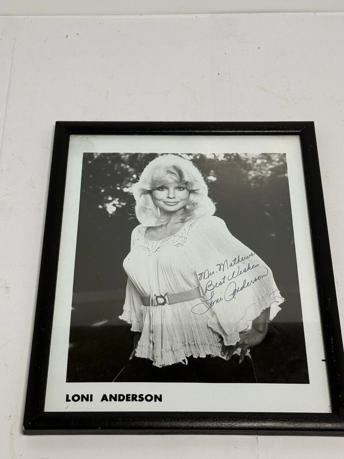 Loni Anderson — Vintage Loni Anderson WKRP Cincinnati Signed Photo Framed 10.5" x 9" Autograph, изображение 5