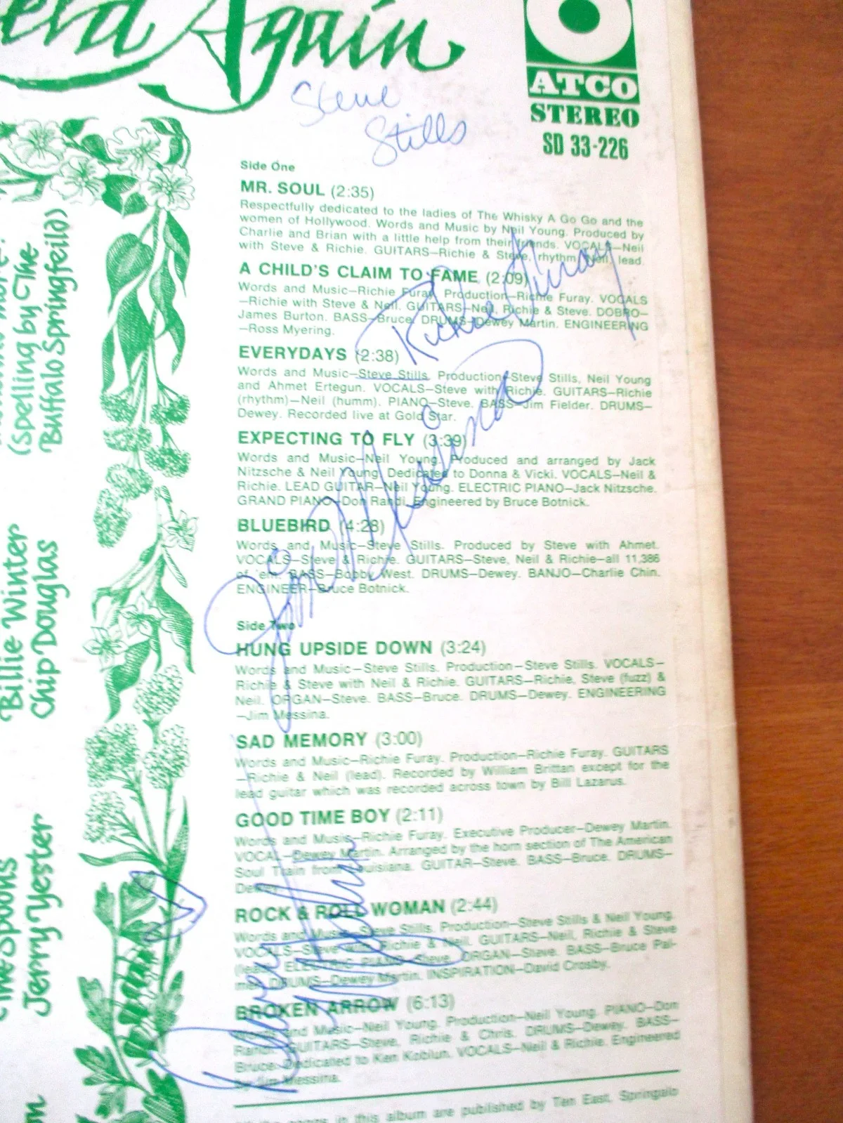 Buffalo Springfield Again Signed Stills Martin Furay Messina To John Gilliland, image 4