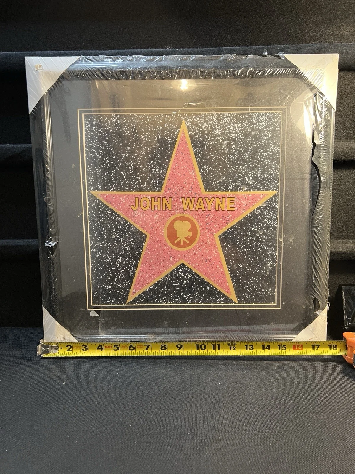 John Wayne Hollywood Walk Of Fame Star In A 18x18 Frame, image 4