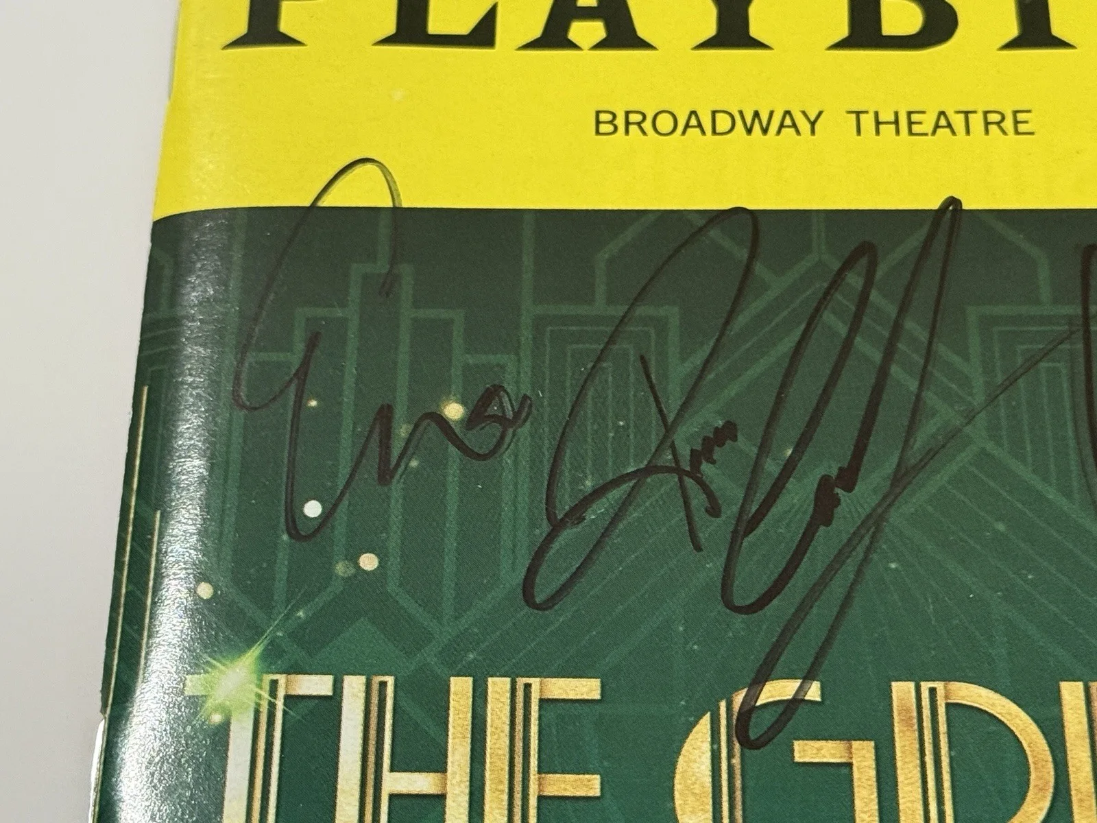 Reeve Carney, Eva Noblezada, Corbin Bleu, cast members — Great Gatsby Signed Broadway Playbill Reeve Carney, Eva Noblezada, Corbin Bleu, изображение 2