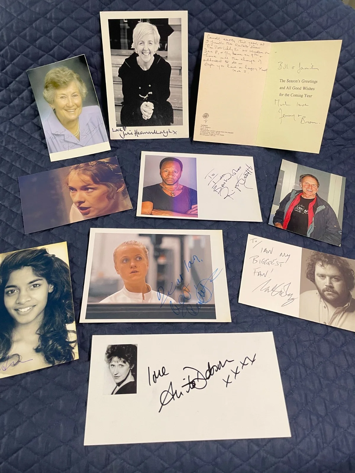 Various — 10 Doctor Who Autographs: A Few Rarities! Hunt, Tranchell, Peck, & more