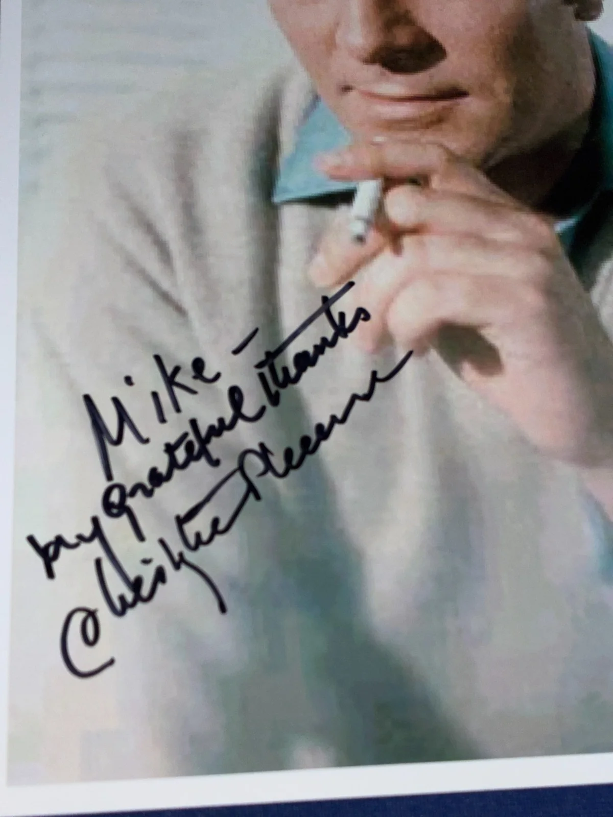 VINTAGE Christopher Plummer Signed Autographed 8x10 Photo Personalized "Mike My, image 2