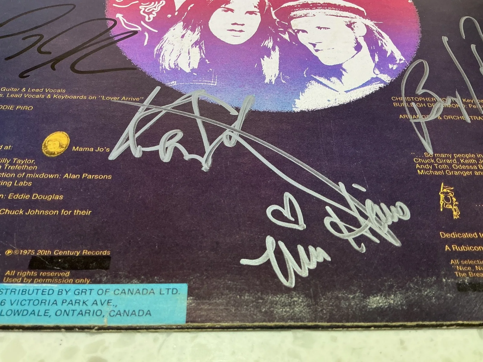 2 Ambrosia Signed autographed Album Record LP Sleeves Covers One Eighty, image 5