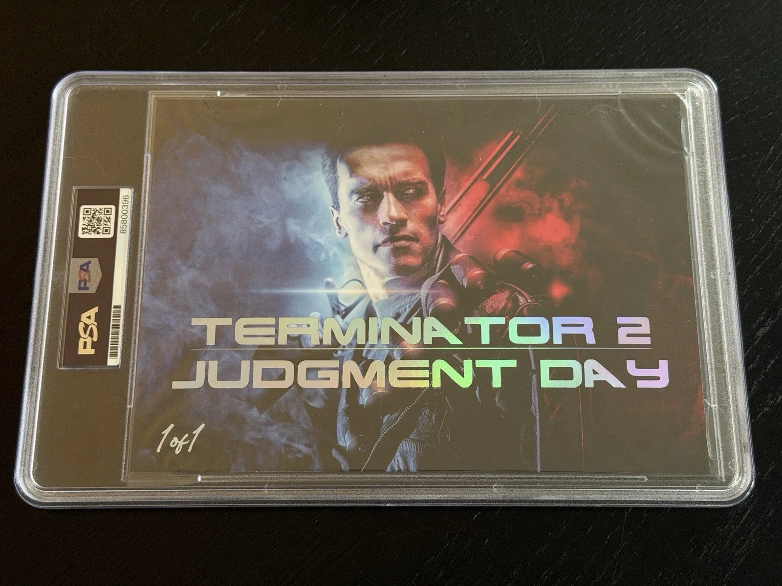 Arnold Schwarzenegger Signed Custom Cut Photo PSA Slabbed Terminator 2 Actor, image 2