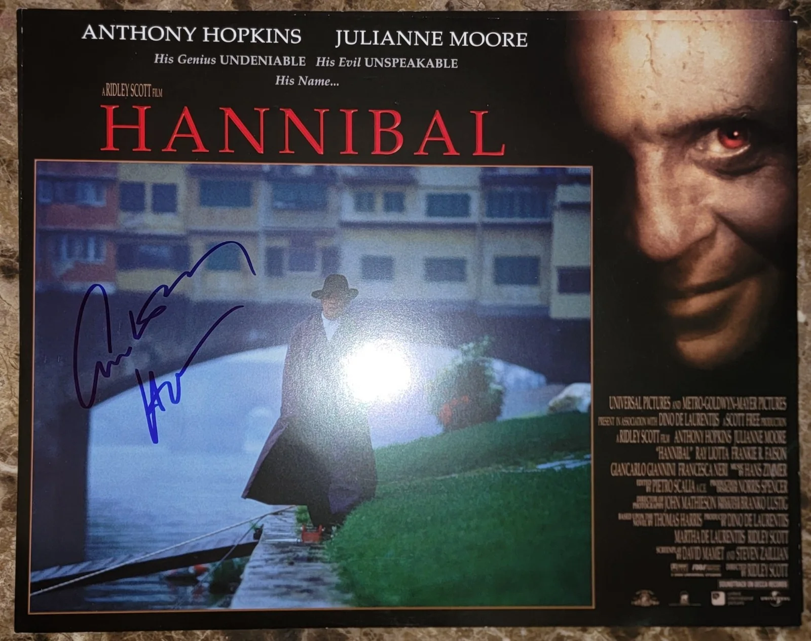 Hannibal Cast Signed Lobby Cards - Anthony Hopkins, Ray Liotta, Julianne Moore, image 2