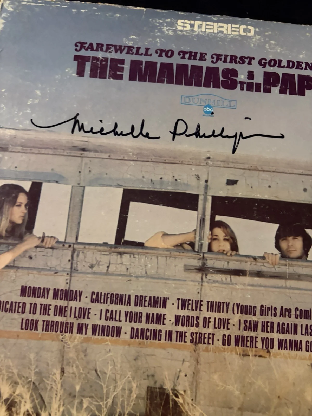 Michelle Phillips Signed The Mamas And The Papas LP Autographed, image 2