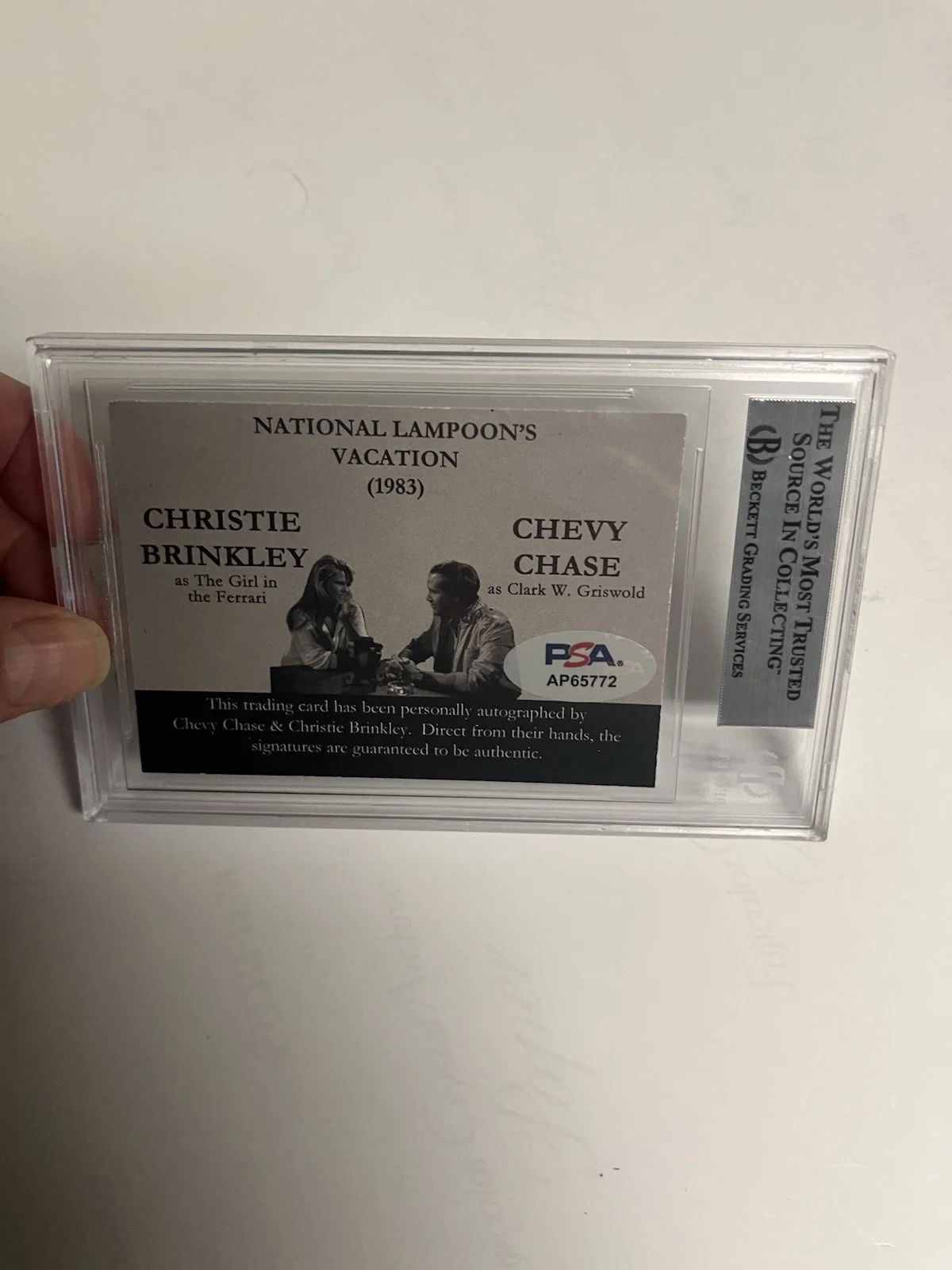 Autographed Chevy Chase Christie Brinkley Vacation Movie Card Beckett Signed, изображение 4