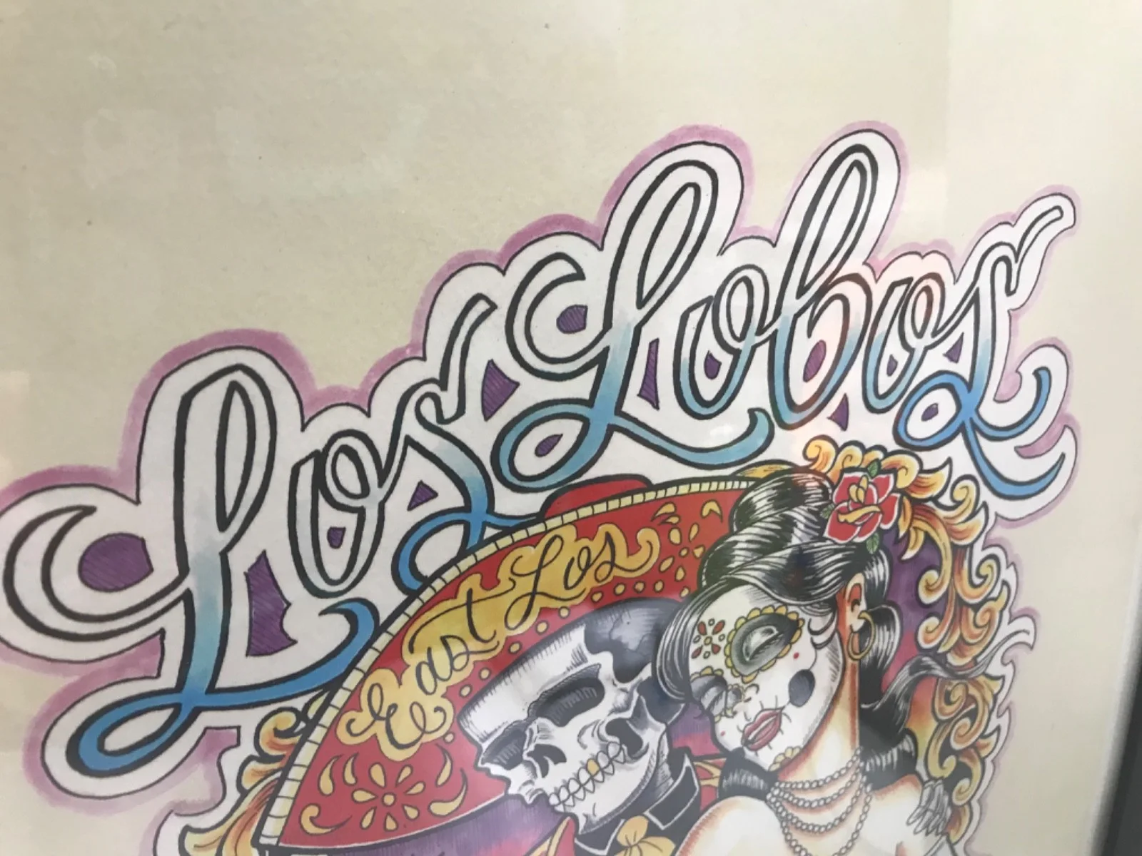 LOS LOBOS 2014 La Pistola y El Corazon Tour day of the dead theme concert poster, изображение 3