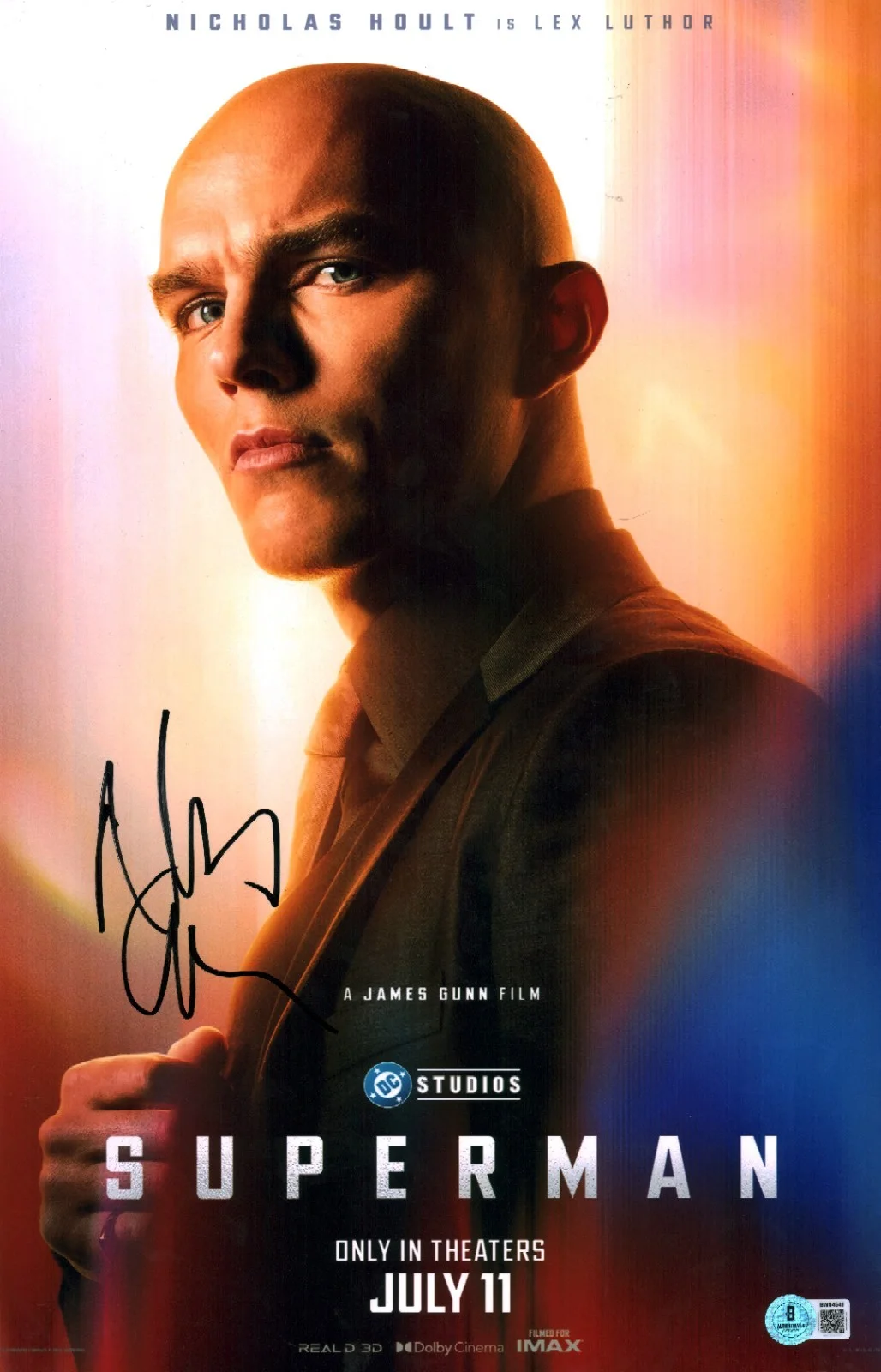nicholas hoult — Nicholas Hoult Signed Superman Lex Luthor 11x17 Photo Poster BAS COA