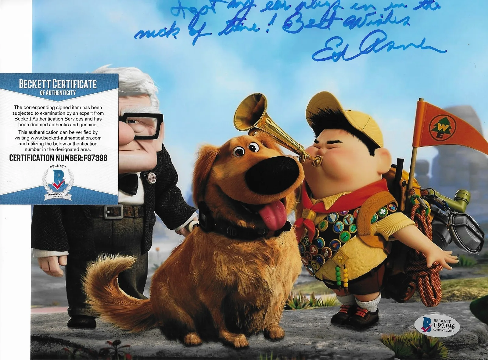 Ed Asner — Ed Asner Signed 8x10 Photo Autographed BAS COA Disney Pixar Up 96, изображение 2