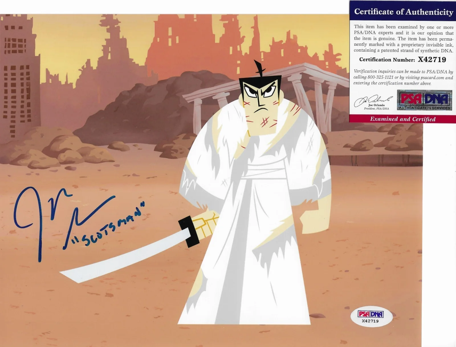 John DiMaggio — John DiMaggio Samurai Jack Scotsman PSA/DNA COA Signed 8x10 Photo Autographed, image 2