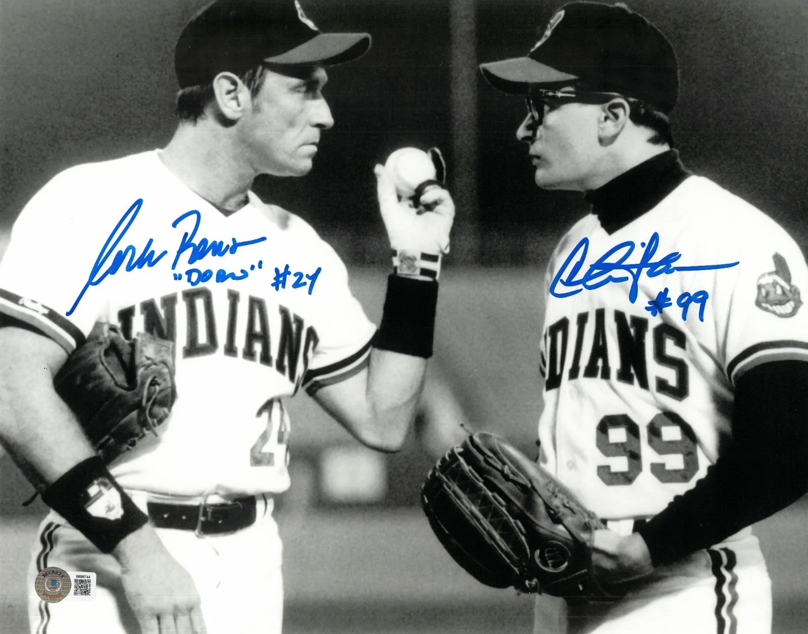 Charlie Sheen & Corbin Bernsen — Charlie Sheen Corbin Bernsen Signed 11x14 Photo Autographed BAS Major League 744