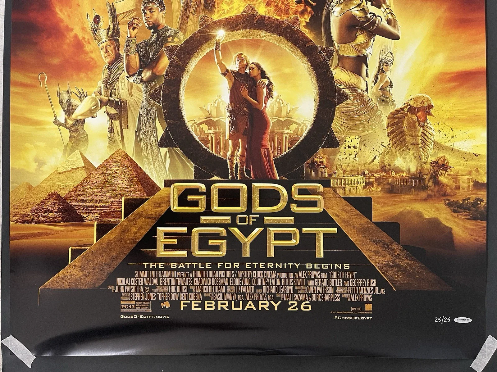 Elodie Yung — Elodie Yung Signed 27x40 Poster Gods of Egypt UDA Upper Deck #25/25 Photo, изображение 4