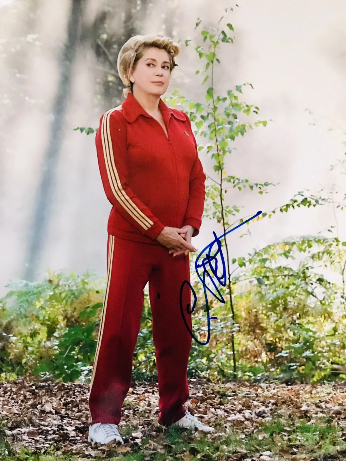 Catherine Deneuve — Catherine Deneuve signed Potiche 8x10 photo In Person. Proof. Belle De Jour