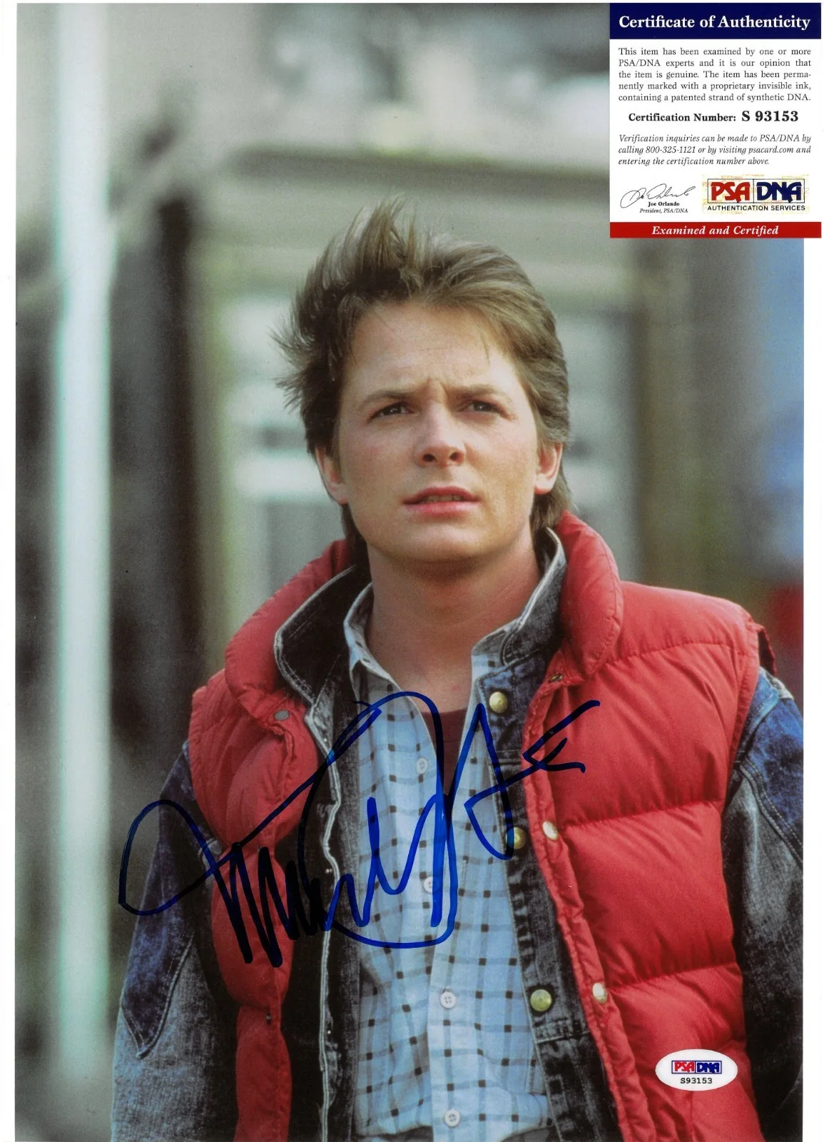 Michael J. Fox — Michael J Fox Signed 10x14 Photo Autographed PSA/DNA COA Back to the Future, изображение 2