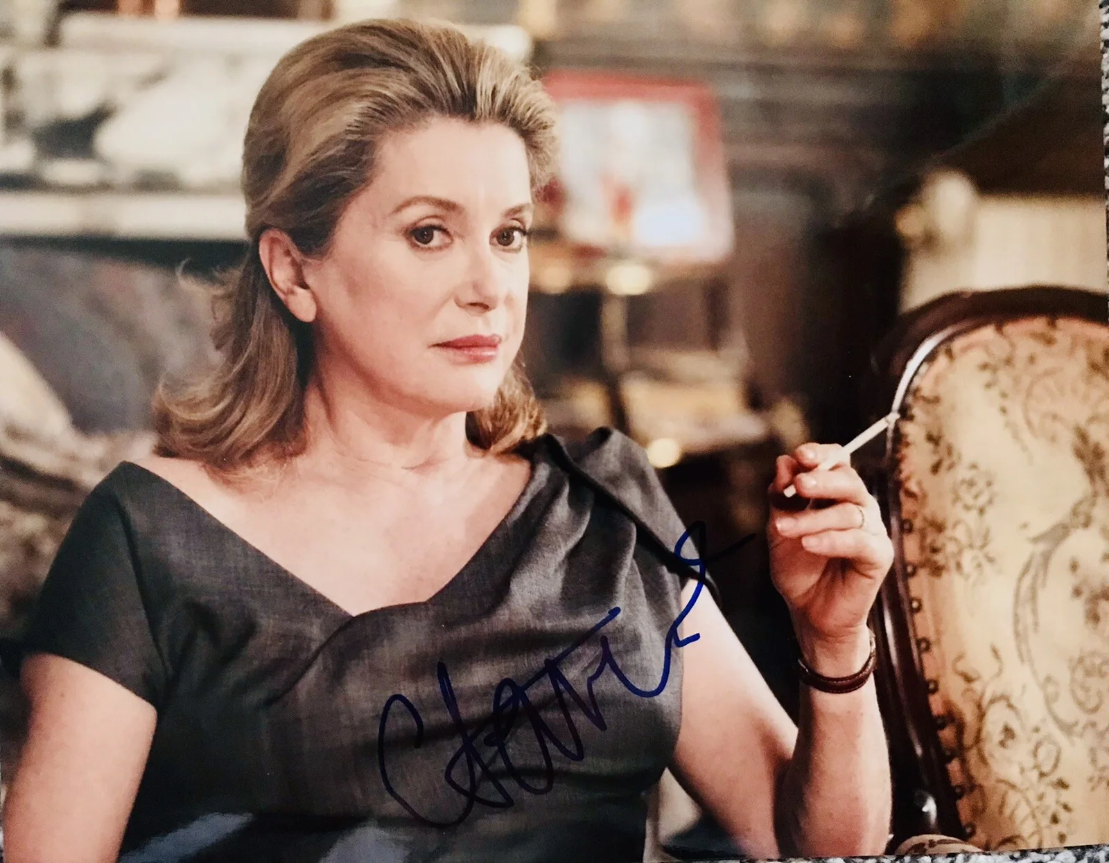 Catherine Deneuve — Catherine Deneuve signed Potiche 8x10 photo In Person. Proof