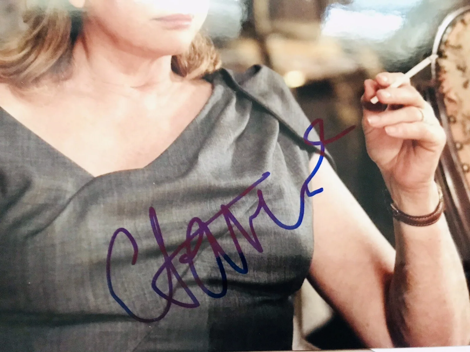 Catherine Deneuve — Catherine Deneuve signed Potiche 8x10 photo In Person. Proof, изображение 2