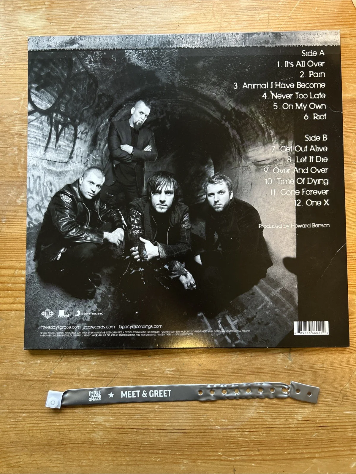 THREE DAYS GRACE SIGNED ONE X LP VINYL RECORD ALBUM ADAM GONTIER 5 Members, изображение 2