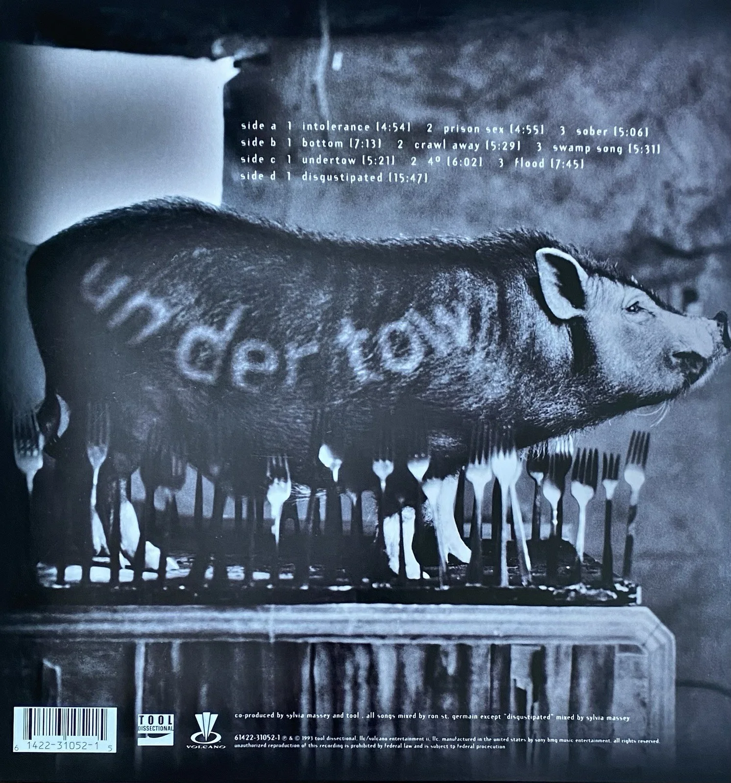 MAYNARD JAMES KEENAN AUTOGRAPHED SIGNED TOOL UNDERTOW VINYL, image 2