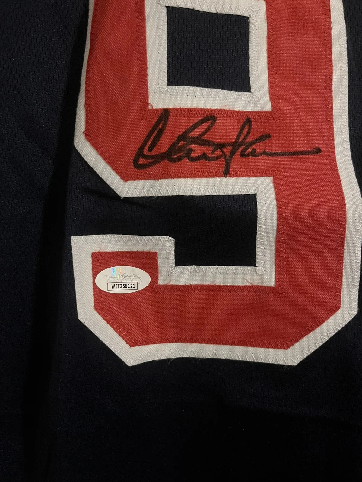 Charlie Sheen — Charlie Sheen SIGNED #99 “Ricky Vaughn” Cleveland Indians XL jersey w/ BAS COA, изображение 2