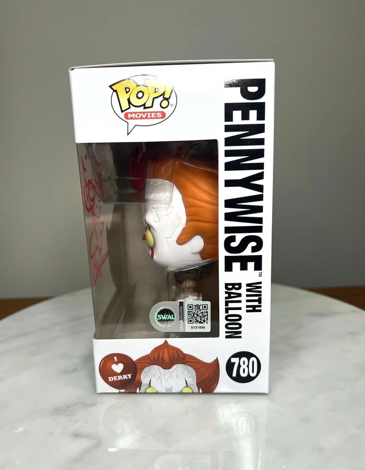Andy Muschietti — Andy Muschietti Signed & Sketched Pennywise IT Funko Pop SWAU COA, изображение 3