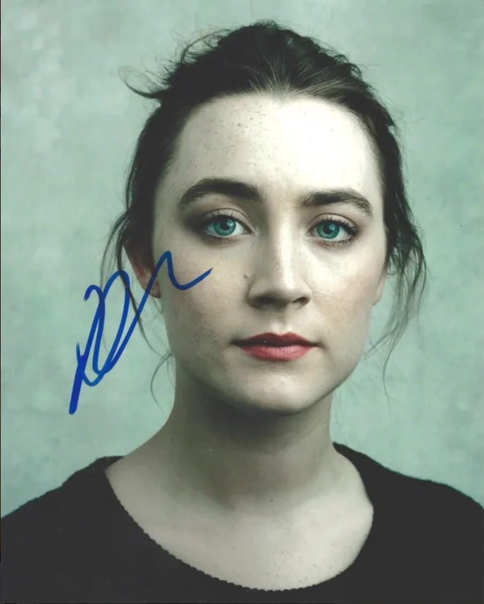 Saoirse Ronan — Saoirse Ronan signed 8x10 photo in person. Proof - Lady Bird, Atonement