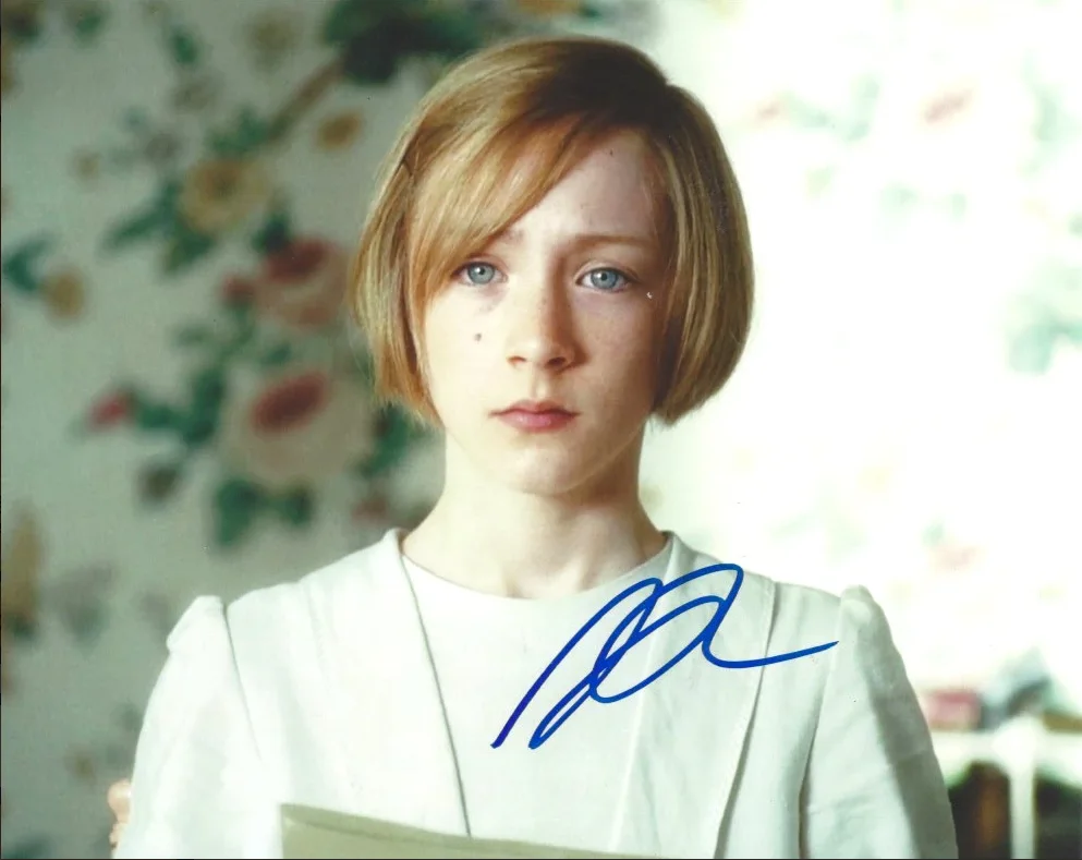 Saoirse Ronan — Saoirse Ronan signed Atonement 8x10 photo in person. Proof - Lady Bird