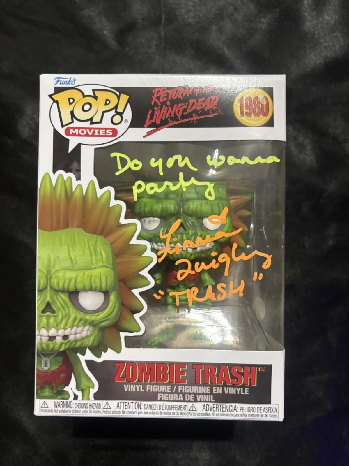 Linnea Quigley — Linnea Quigley Signed Funko Pop Zombie Trash The Return of the Living Dead JSA F, изображение 2