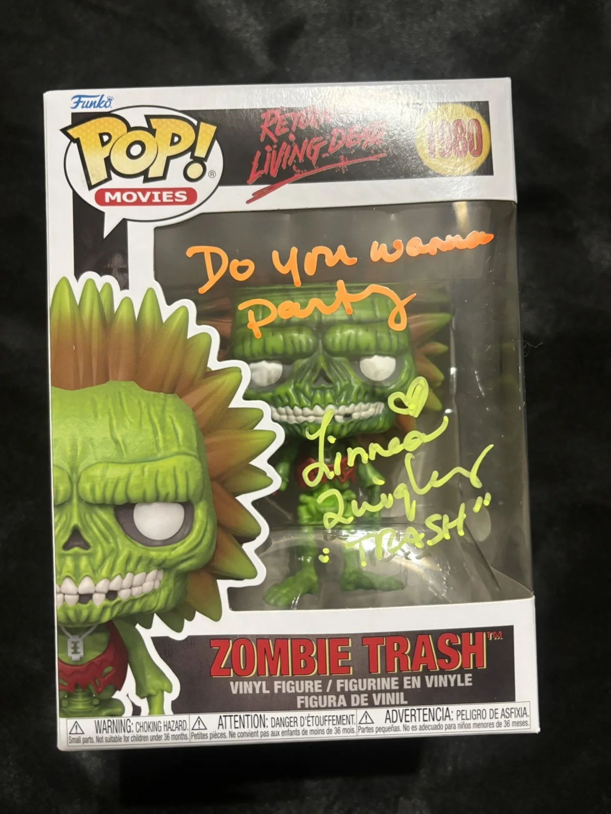 Linnea Quigley — Linnea Quigley Signed Funko Pop Zombie Trash The Return of the Living Dead JSA, изображение 2