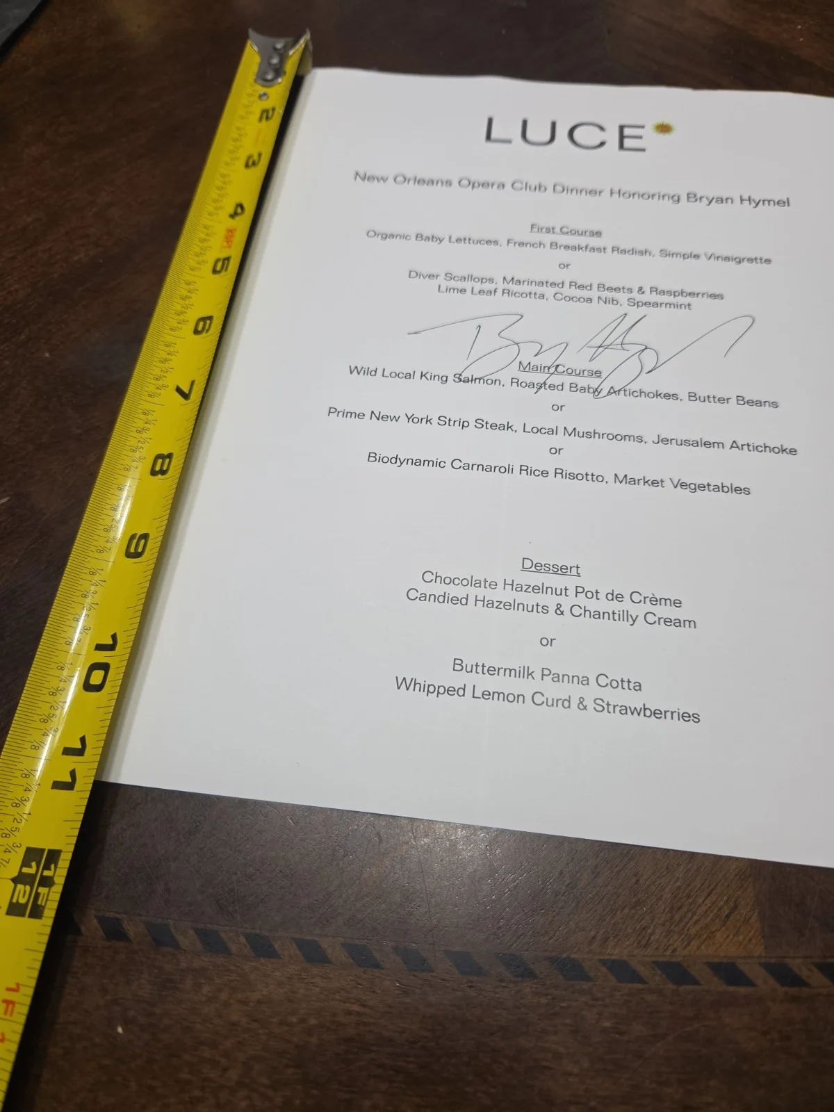 Bryan Hymel American Opera Tenor Signed New Orleans Opera Club Dinner Menu, изображение 5