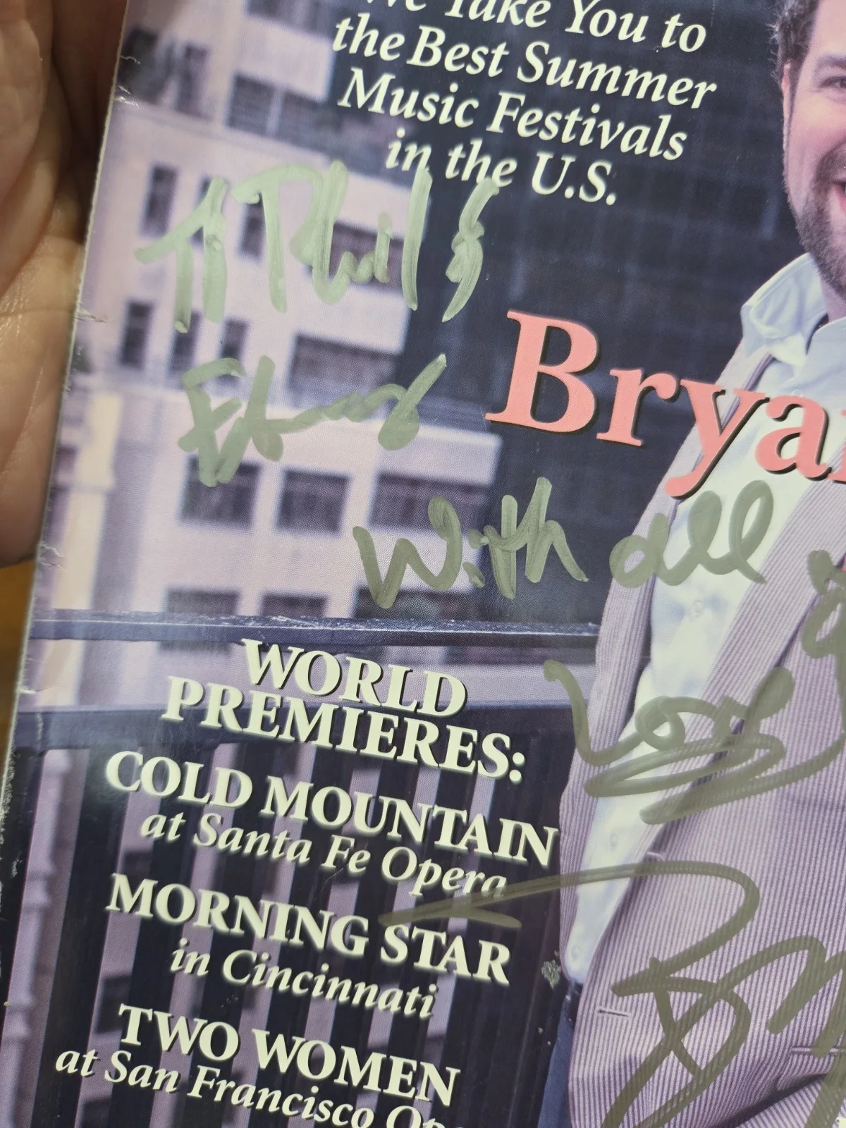 Bryan Hymel American Opera Tenor Signed 2015 Opera News Magazine New Orleans, изображение 2