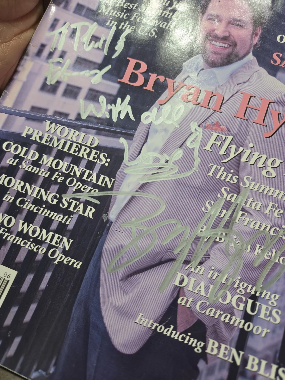 Bryan Hymel American Opera Tenor Signed 2015 Opera News Magazine New Orleans, изображение 4