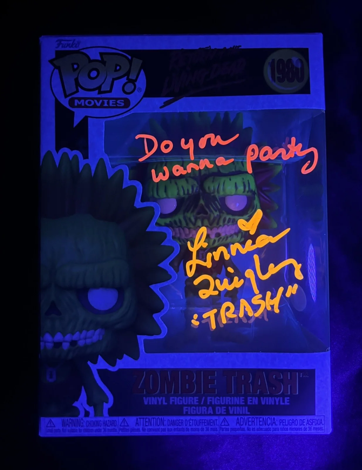 Linnea Quigley — Linnea Quigley Signed Funko Pop Zombie Trash The Return of the Living Dead JSA B
