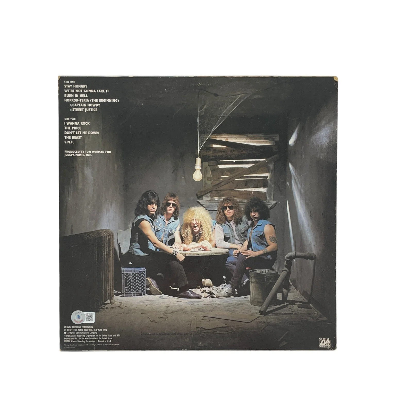 Twisted Sister Signed Stay Hungry Vinyl Record Album Dee Snider Autographed BAS, изображение 3