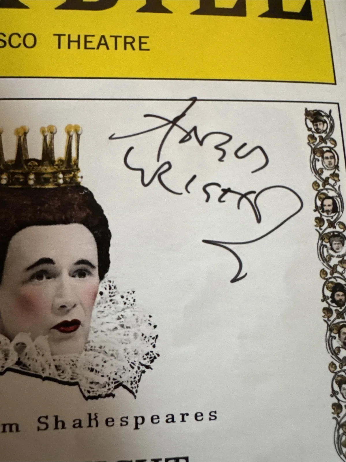 Playbill 2014 TWELFE NIGHT/KING RICHARD III Signed By ANGUS WRIGHT w Ticket Bdwy, image 3