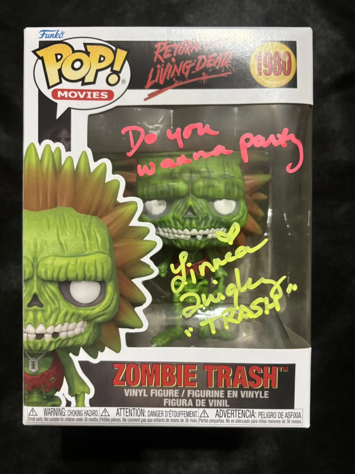 Linnea Quigley — Linnea Quigley Signed Funko Pop Zombie Trash The Return of the Living Dead JSA C, изображение 2