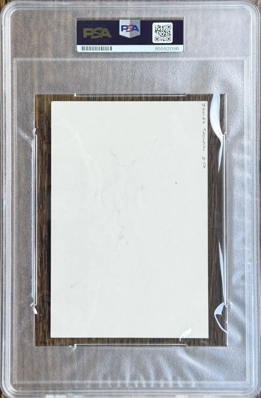 SINGER JAMES TAYLOR SLABBED ENCAPSULATED 4 X 6 INDEX CARD PSA / DNA, image 2