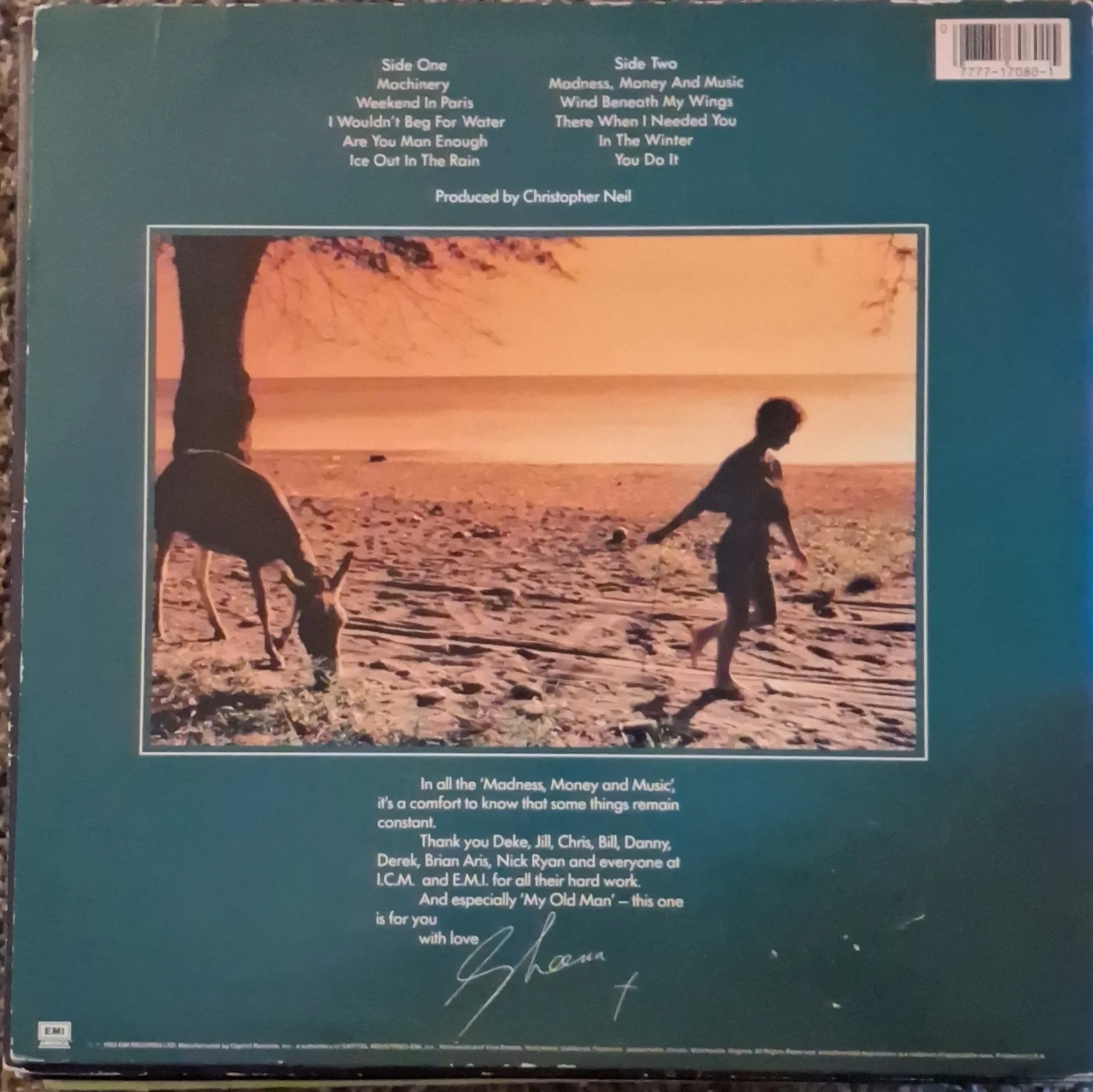Sheena Easton Madness, Money And Music Signed Record (Autographed Cover), изображение 2