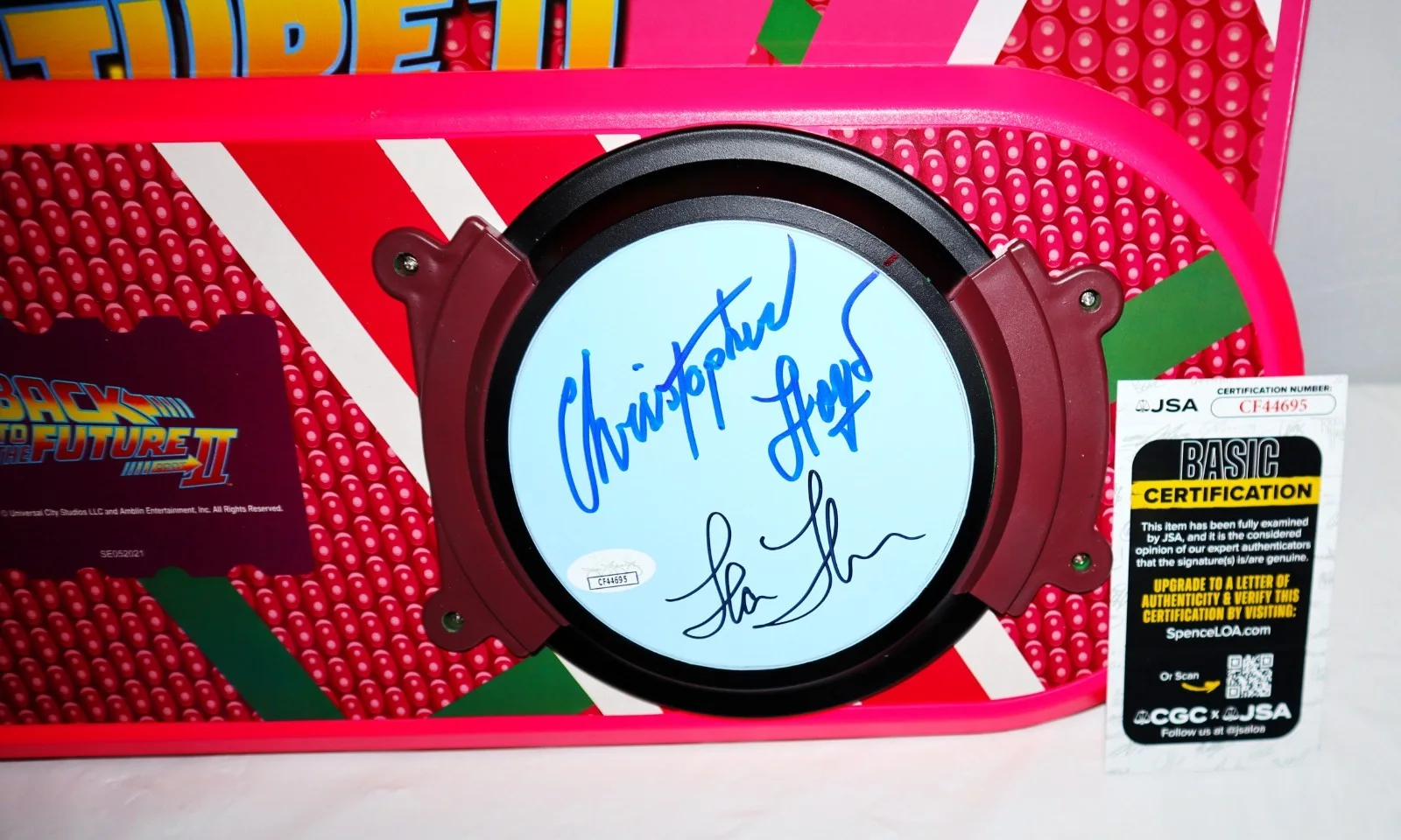 Michael J Fox, Christopher Lloyd, Lea Thompson, Tom Wilson — 🔥🛹 MICHAEL J FOX Lloyd +2 Back To Future CAST SIGNED Hoverboard Beckett JSA, image 4