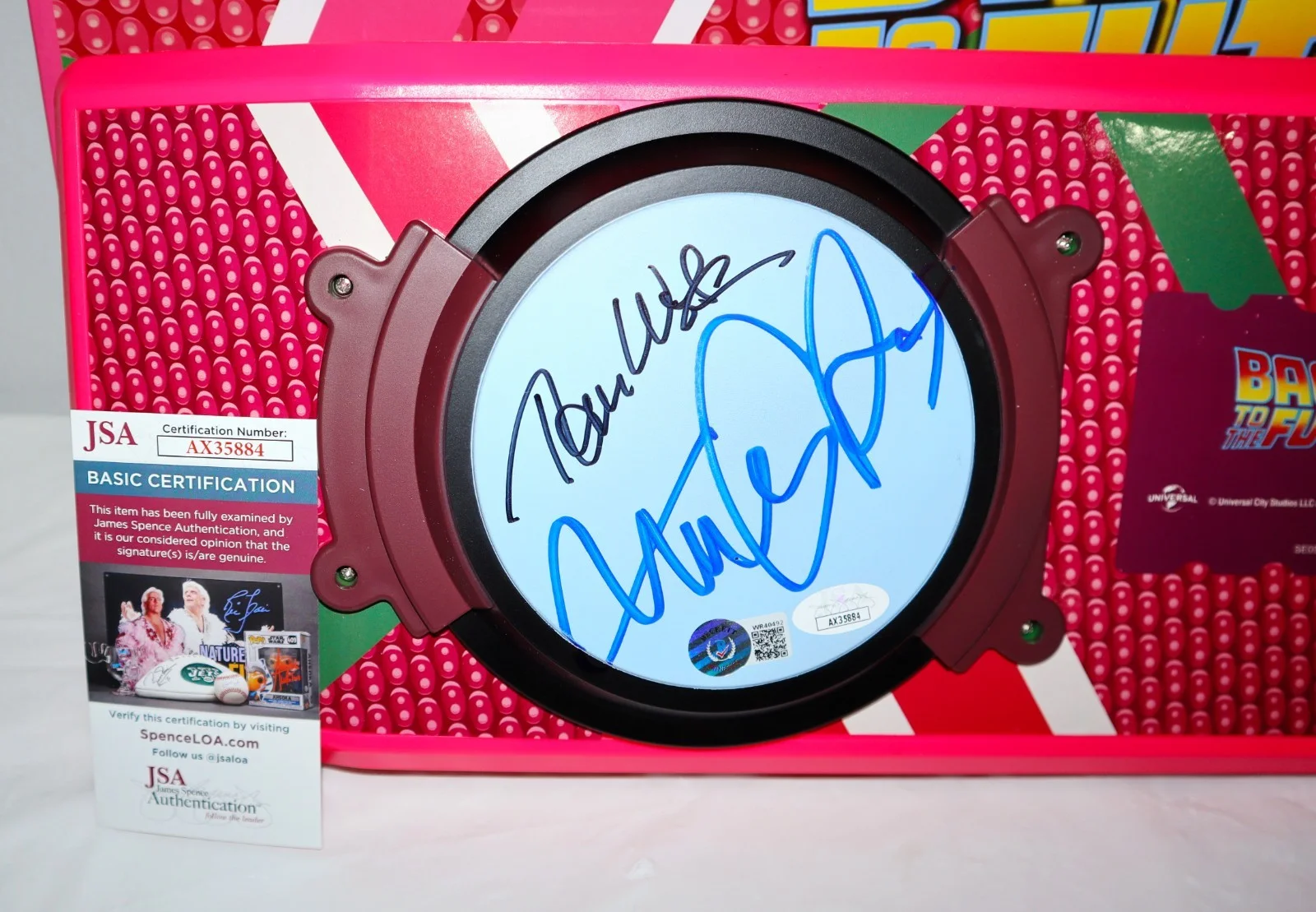 Michael J Fox, Christopher Lloyd, Lea Thompson, Tom Wilson — 🔥🛹 MICHAEL J FOX Lloyd +2 Back To Future CAST SIGNED Hoverboard Beckett JSA, image 5