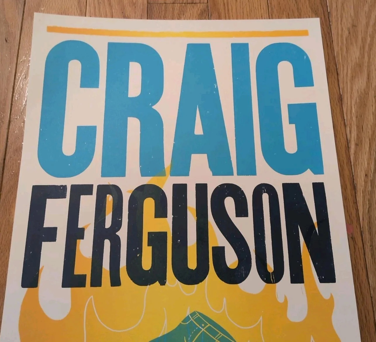 Craig Ferguson - Pants On Fire - Tour Nashville, TN Hatch Print Poster RARE, изображение 4