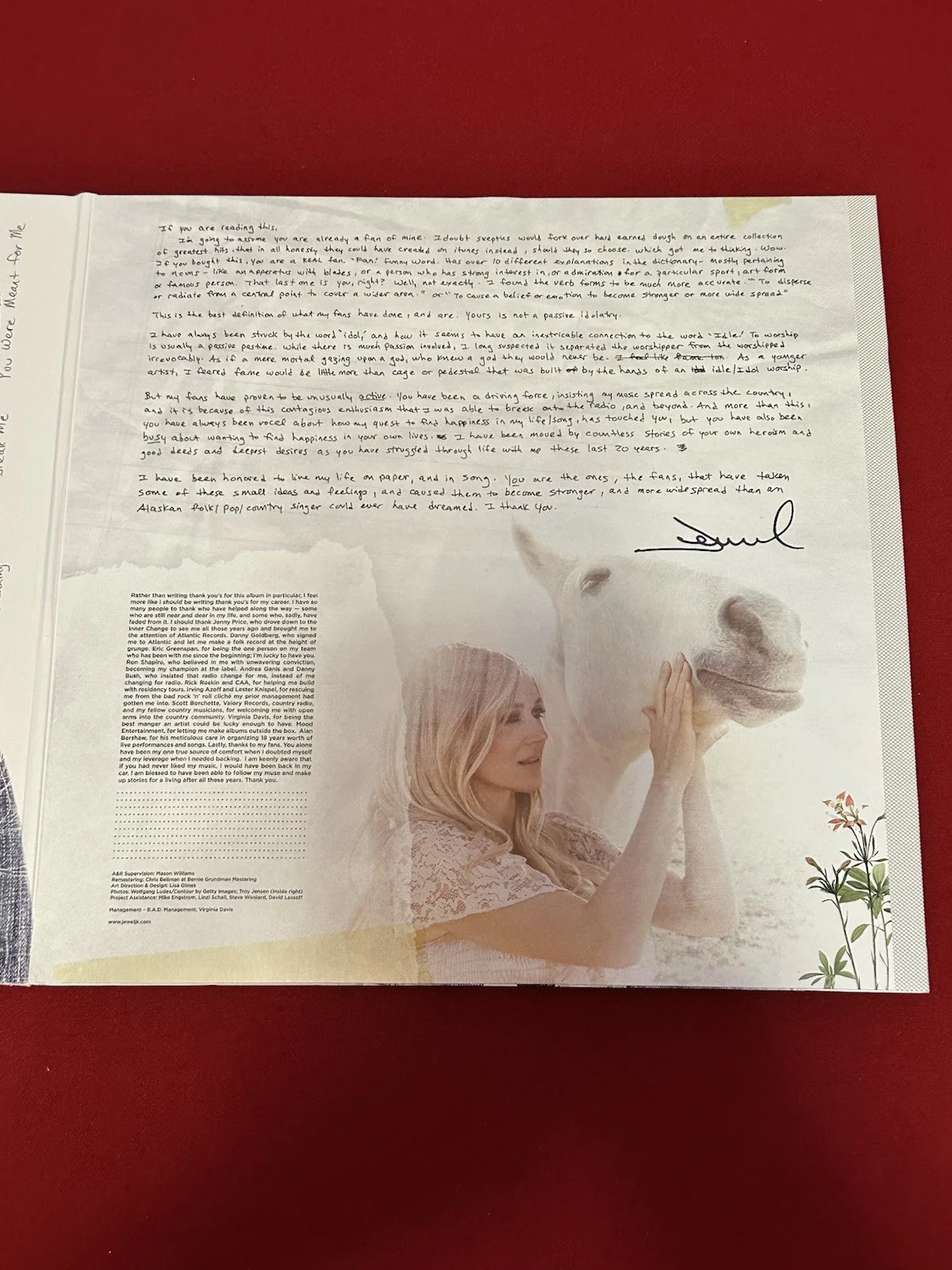 Jewel Signed Autographed Greatest Hits Vinyl Record Album LP, image 4
