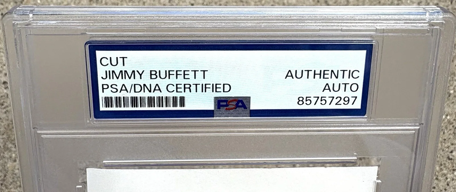 JIMMY BUFFETT SIGNED 3x5 Autograph PSA/DNA Slabbed, image 2