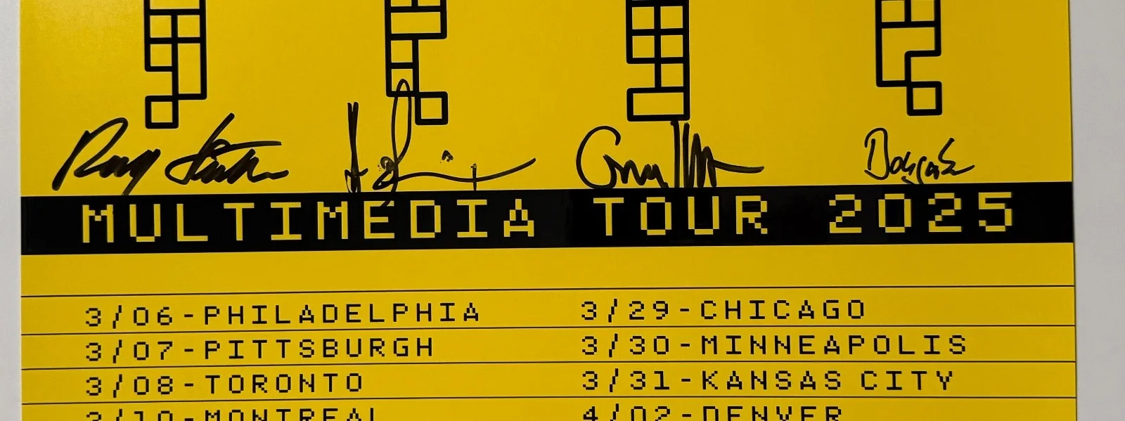 Kraftwerk JSA Signed Autograph Fully Signed Concert Poster Lithograph 2025, image 2