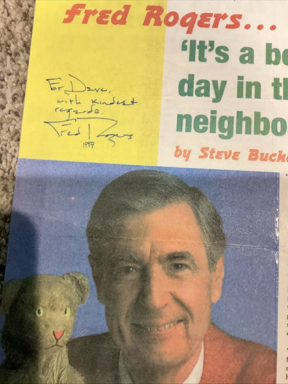 Fred Rodger’s Autographed Photo, image 2