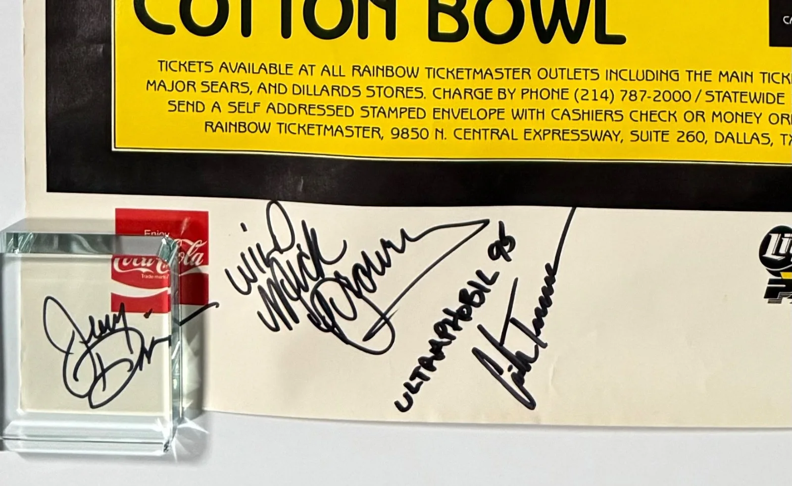Dokken Warrant JSA Signed Autograph Vintage Monsters Of Rock Texas 88, image 4