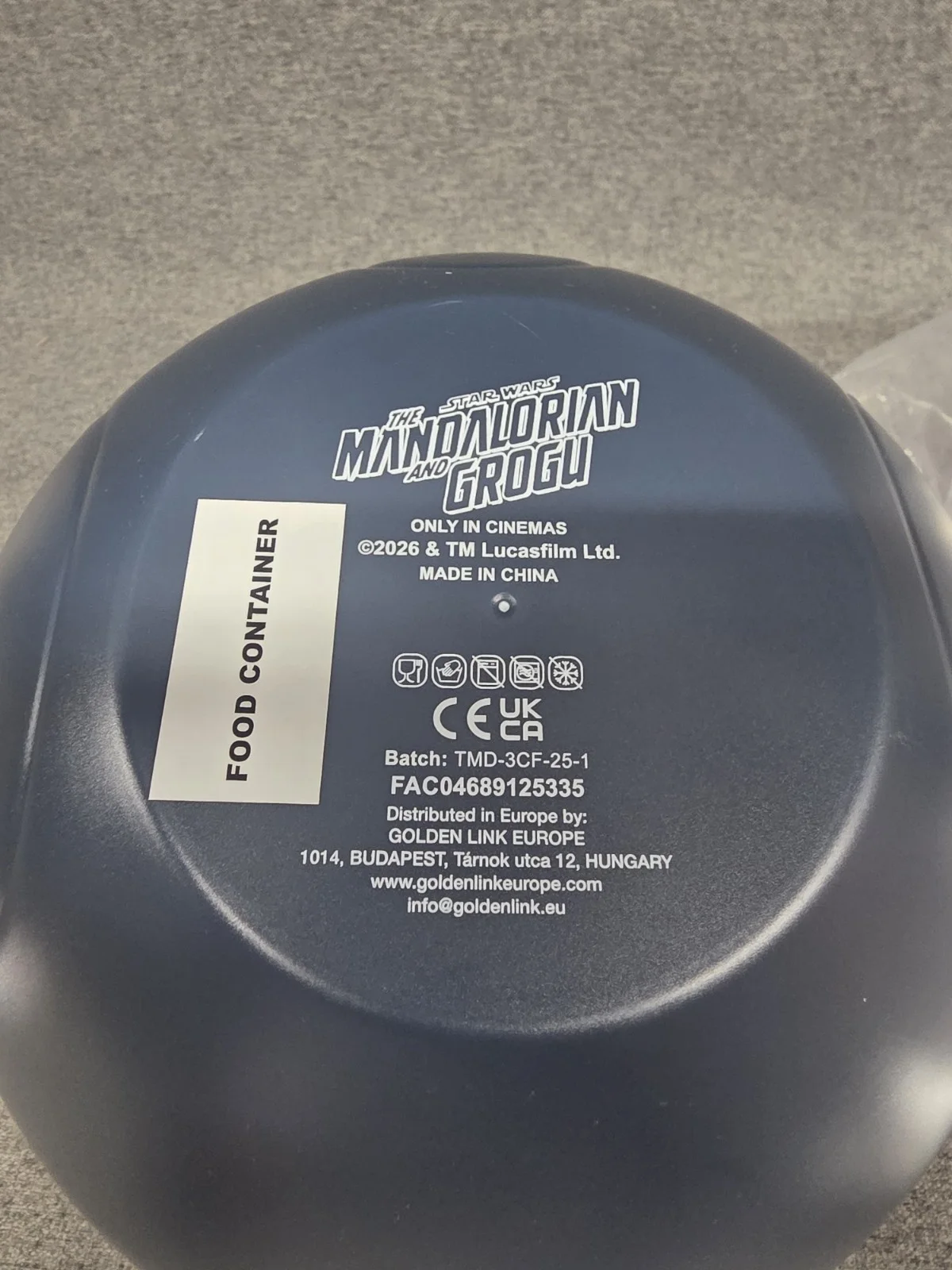 The Mandalorian and Grogu Grogu's Hover Pram Popcorn Bucket Brand New, image 4